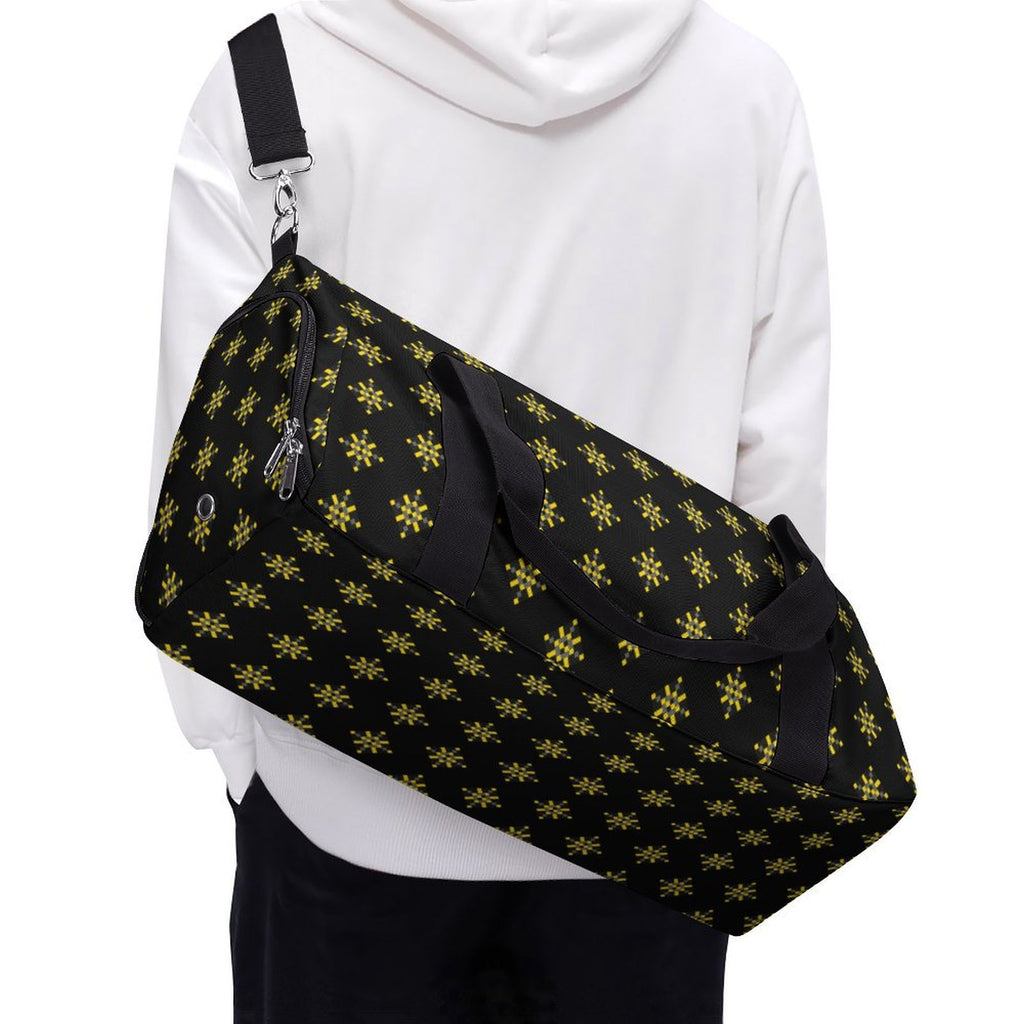 Black & Yellow Diamond - Black Gym Bag
