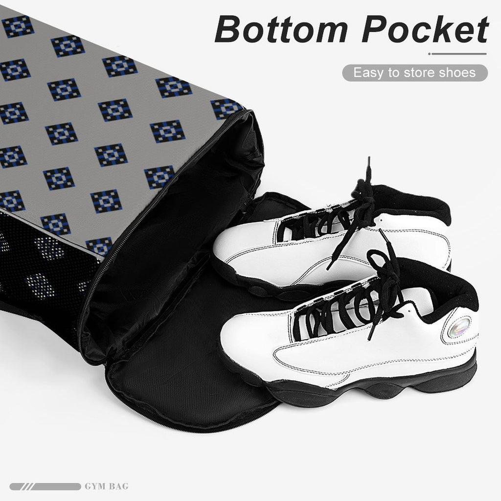 Navy Diamond Design - Sports Drawstring Bag