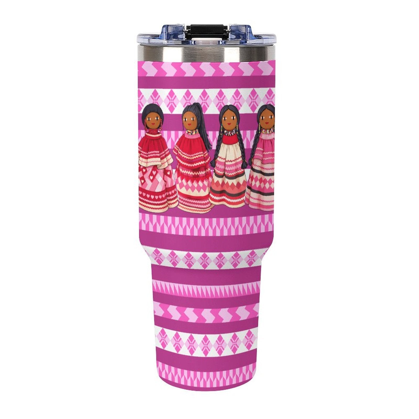 Dolls 40oz Tumbler with Multi-Color Handle
