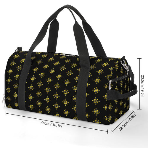 Black & Yellow Diamond - Black Gym Bag