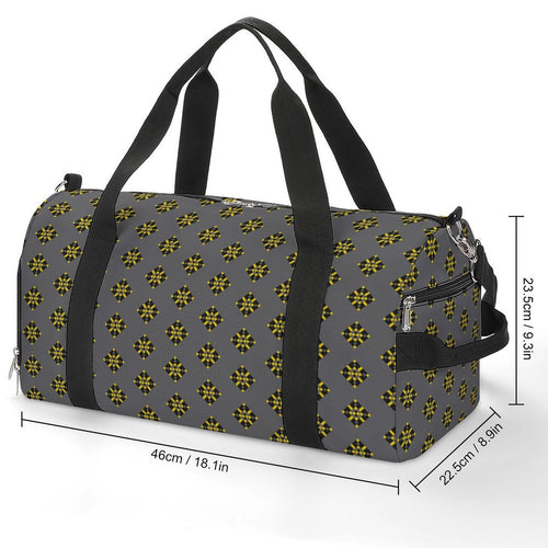 Black & Yellow Diamond - Grey Gym Bag