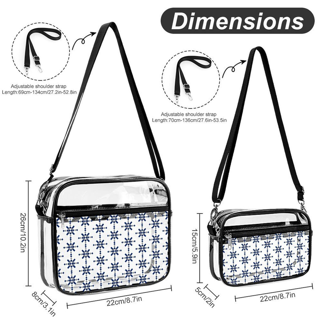 2-Piece Clear Satchel Bag Set DC1