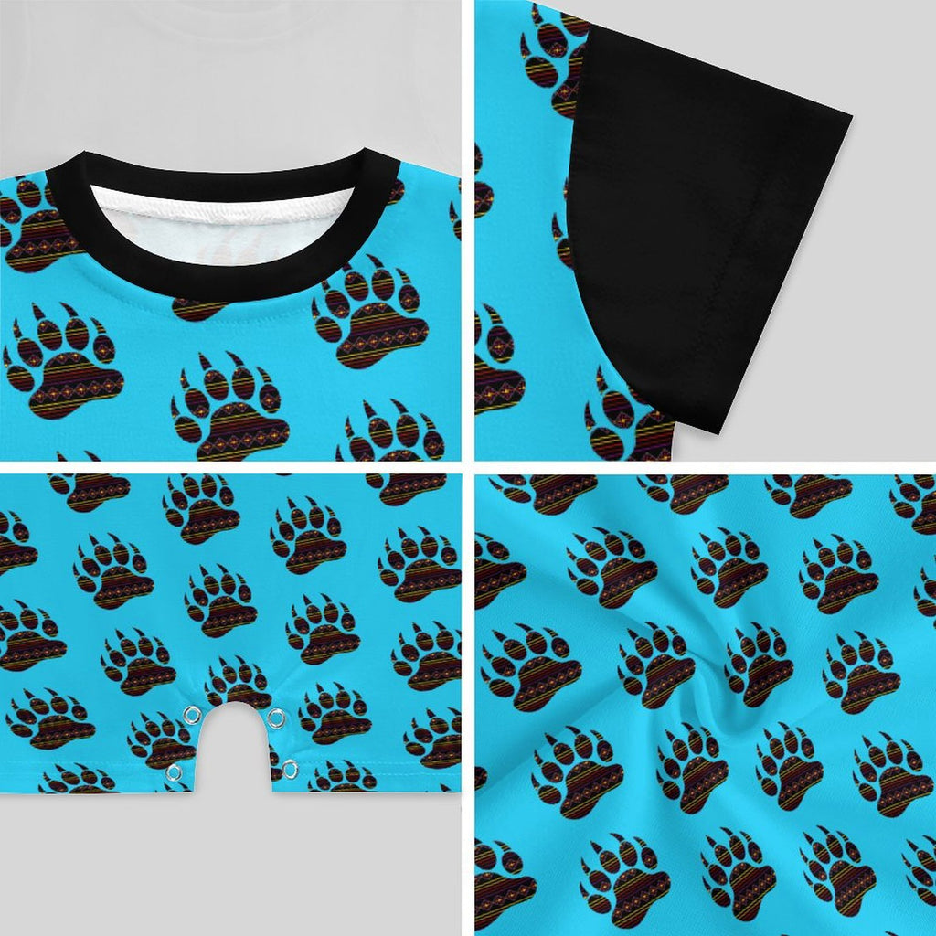 Bear Paw Baby Romper