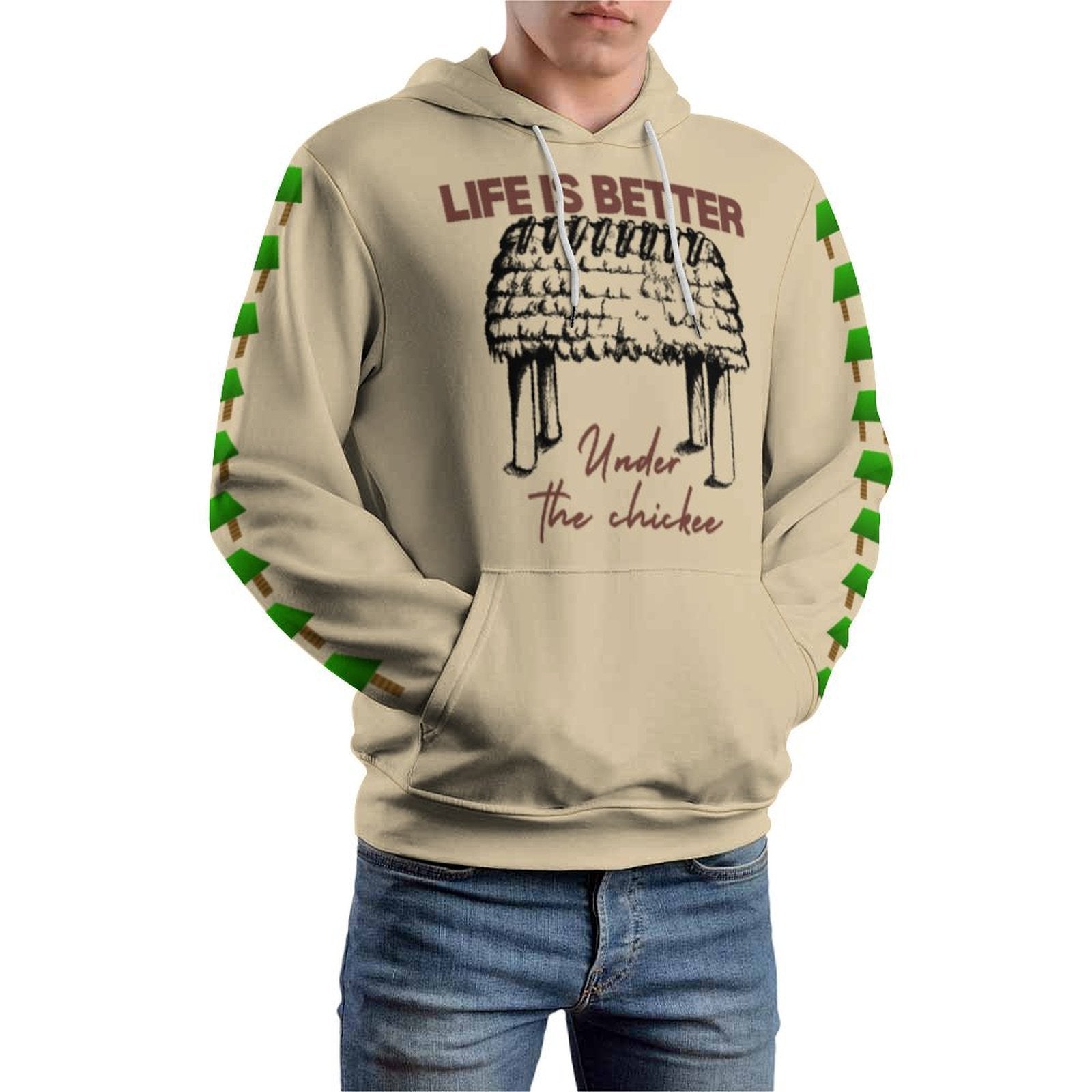 Under the Chickee Design Loose Fit Hoodie for Adults