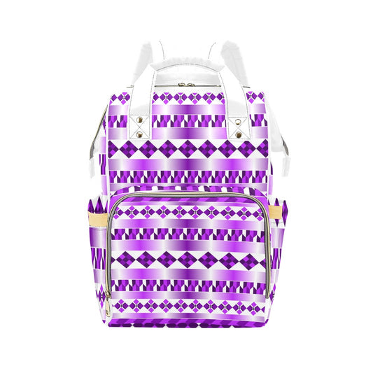 Purple Chic Multifunctional Backpack | Trendy Bag, Stylish Mama Bag, Tote, Baby Shower Gift, Eco-Friendly Backpack