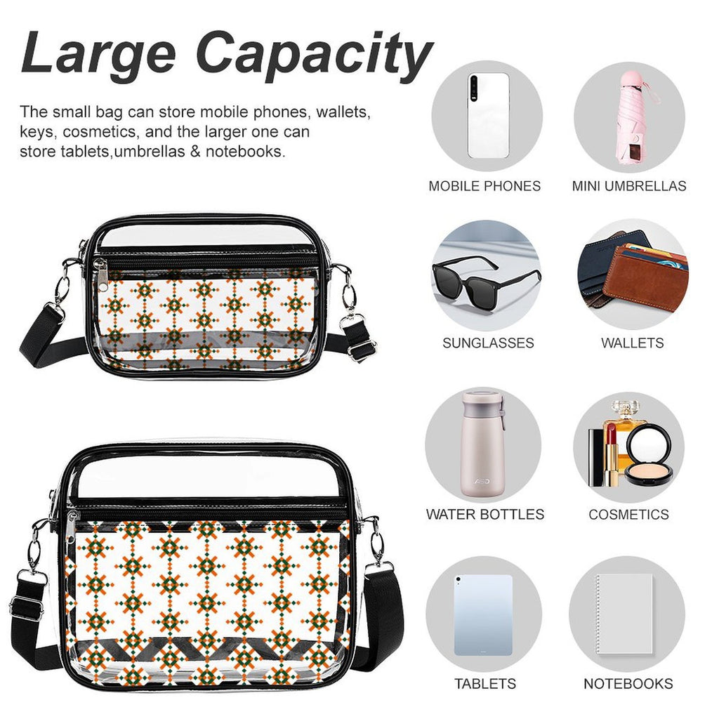 2-Piece Clear Satchel Bag Set UM2
