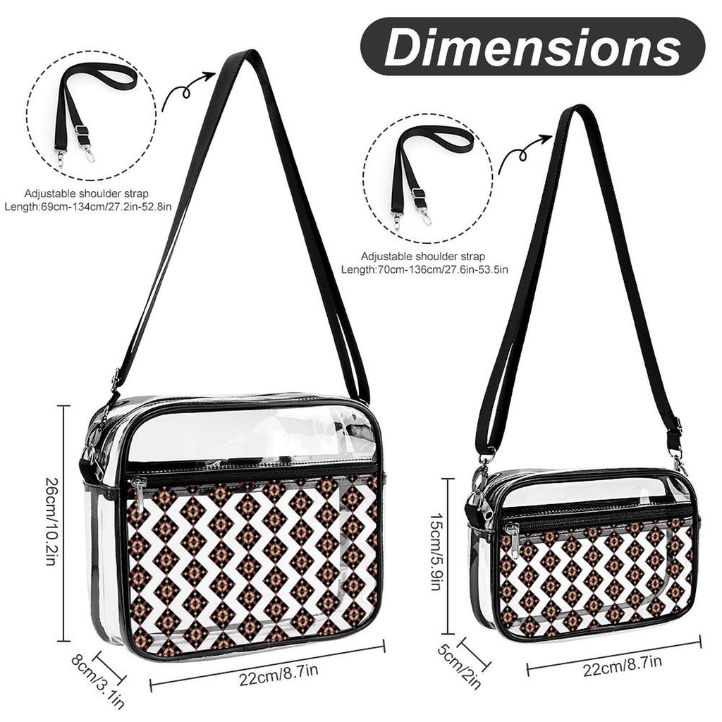 2-Piece Clear Satchel Bag Set FS1