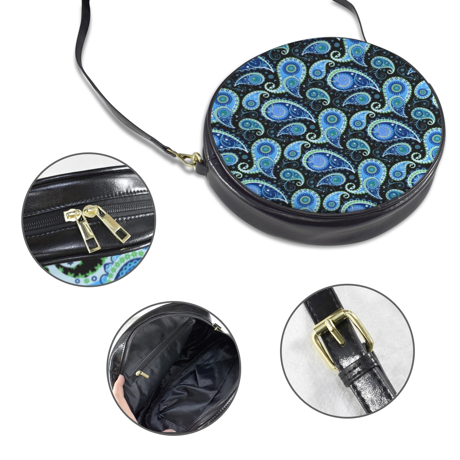 Paisley Round Sling Bag (Large)