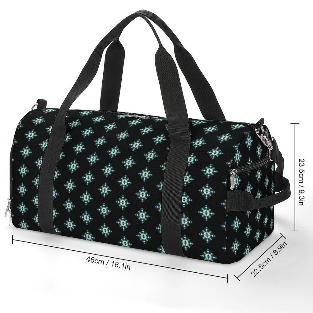 Blue & Green Diamond - Black Gym Bag