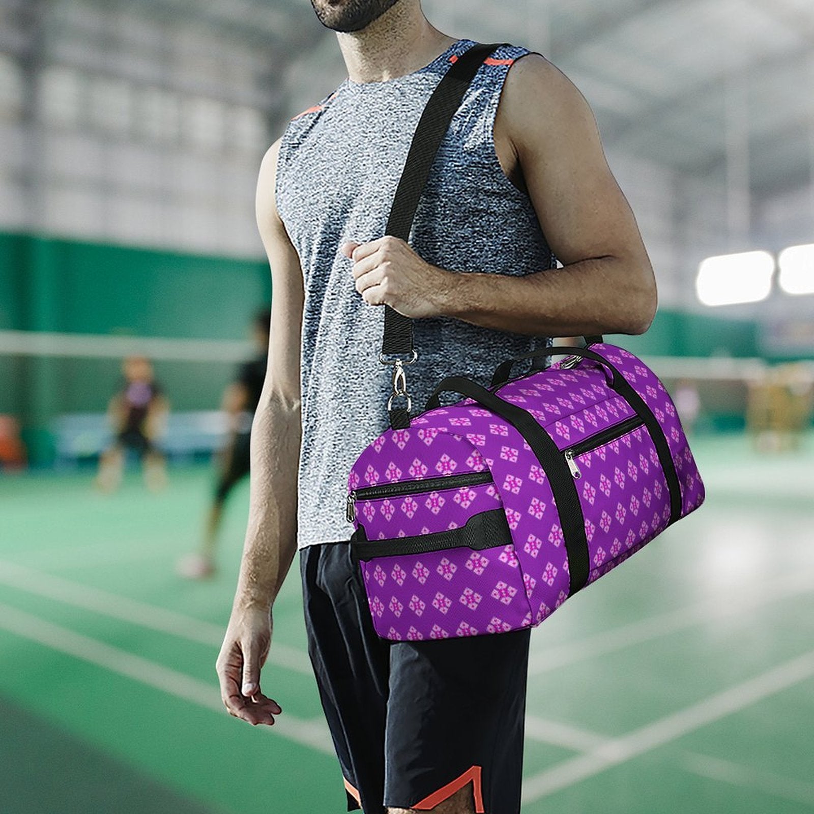 Pink & Purple Diamond - Purple Gym Bag