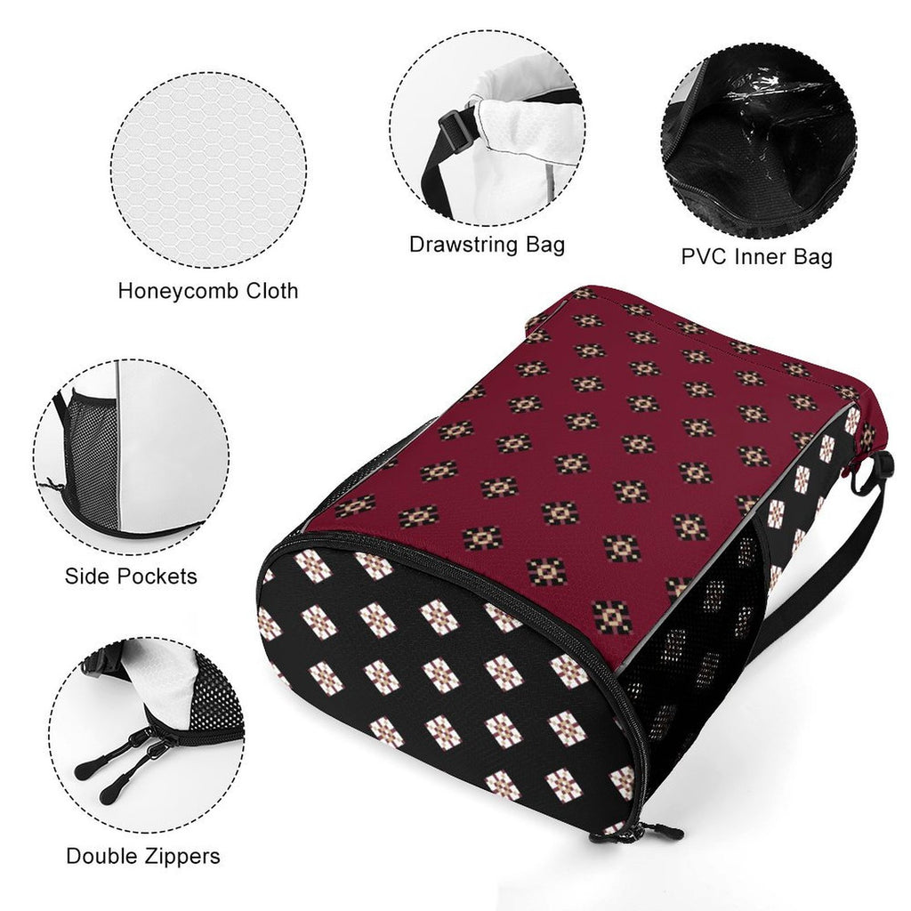 Tan Diamond Design - Sports Drawstring Bag