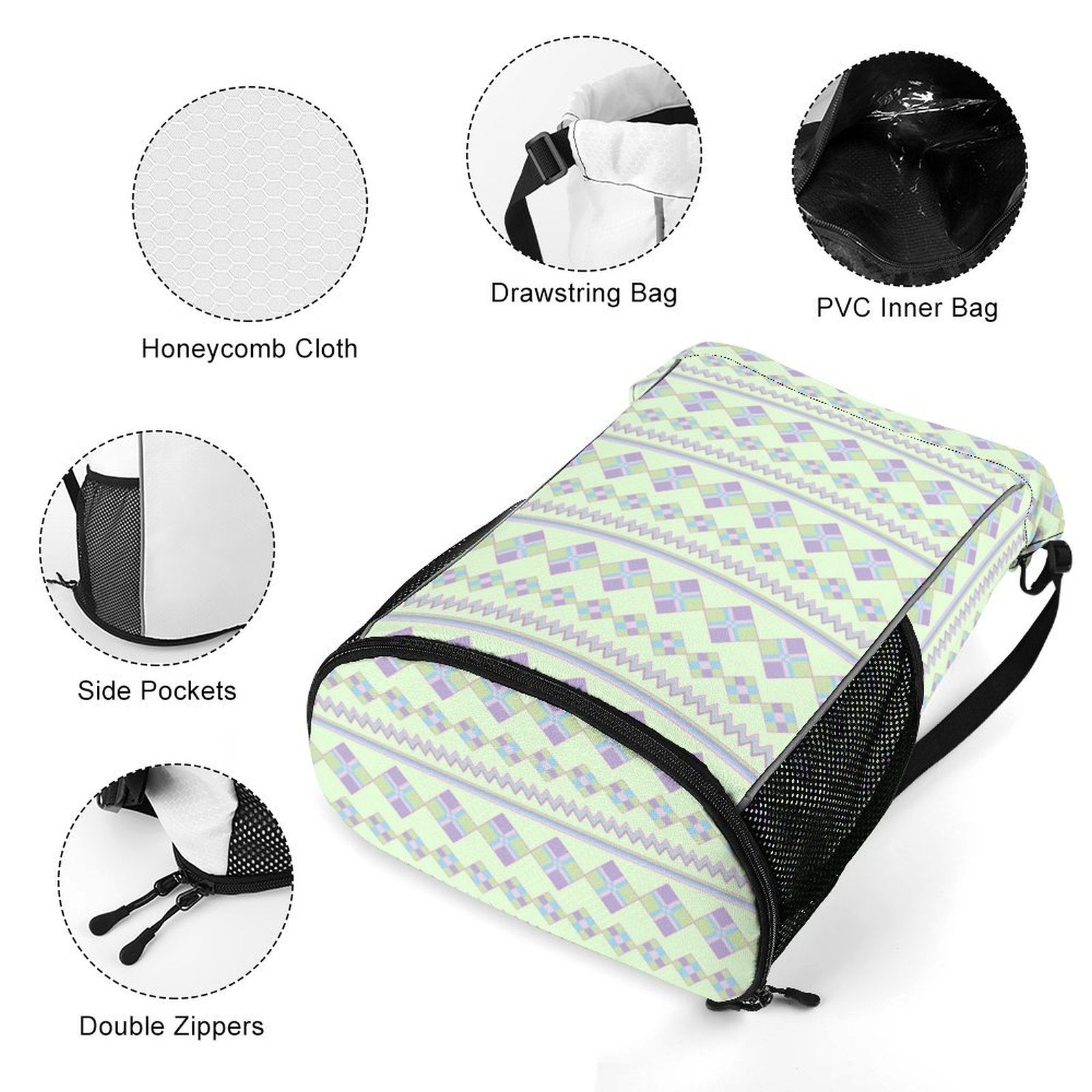 Green Sports Drawstring Bag