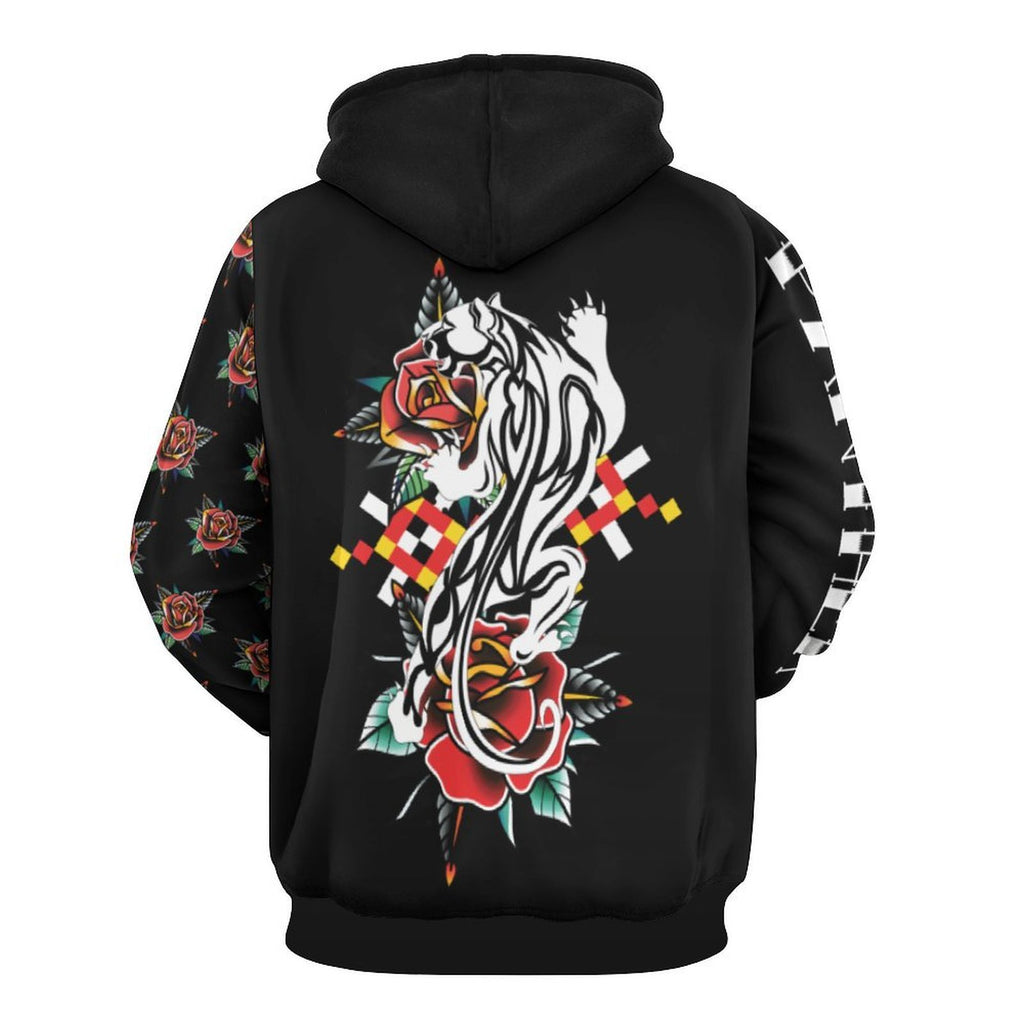 Panther Design Loose Fit Hoodie for Adults