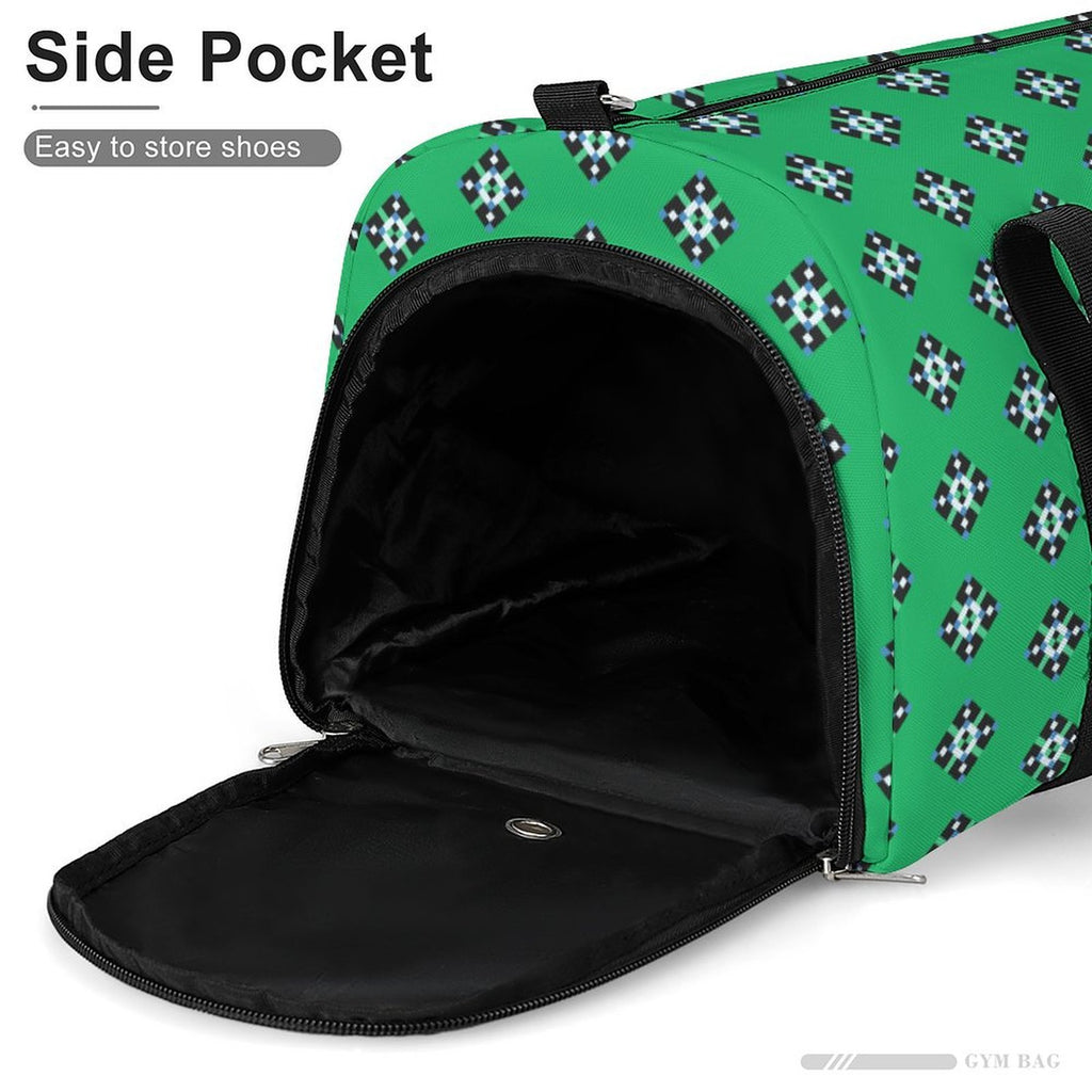 Blue & Green Diamond - Green Gym Bag