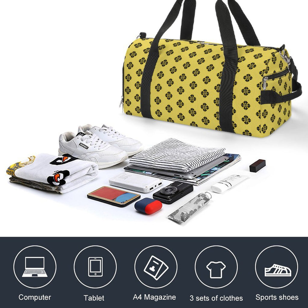 Black & Yellow Diamond - Yellow Gym Bag