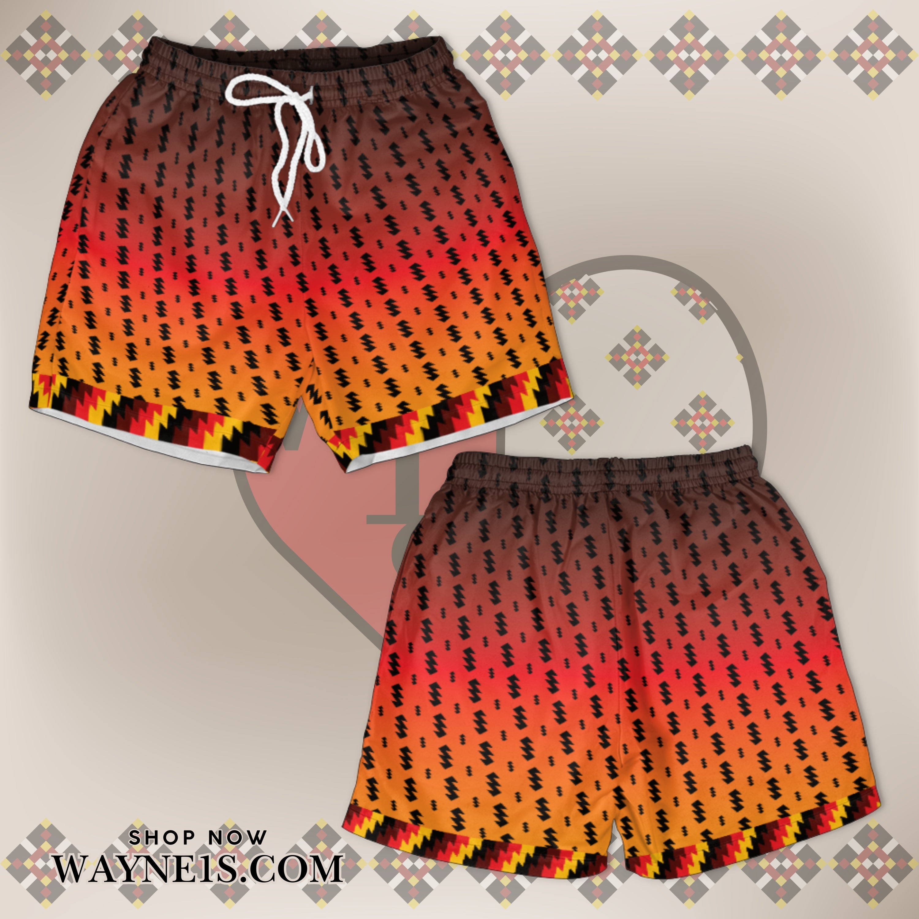 Fire Lightning Youth Hawaiian Shorts