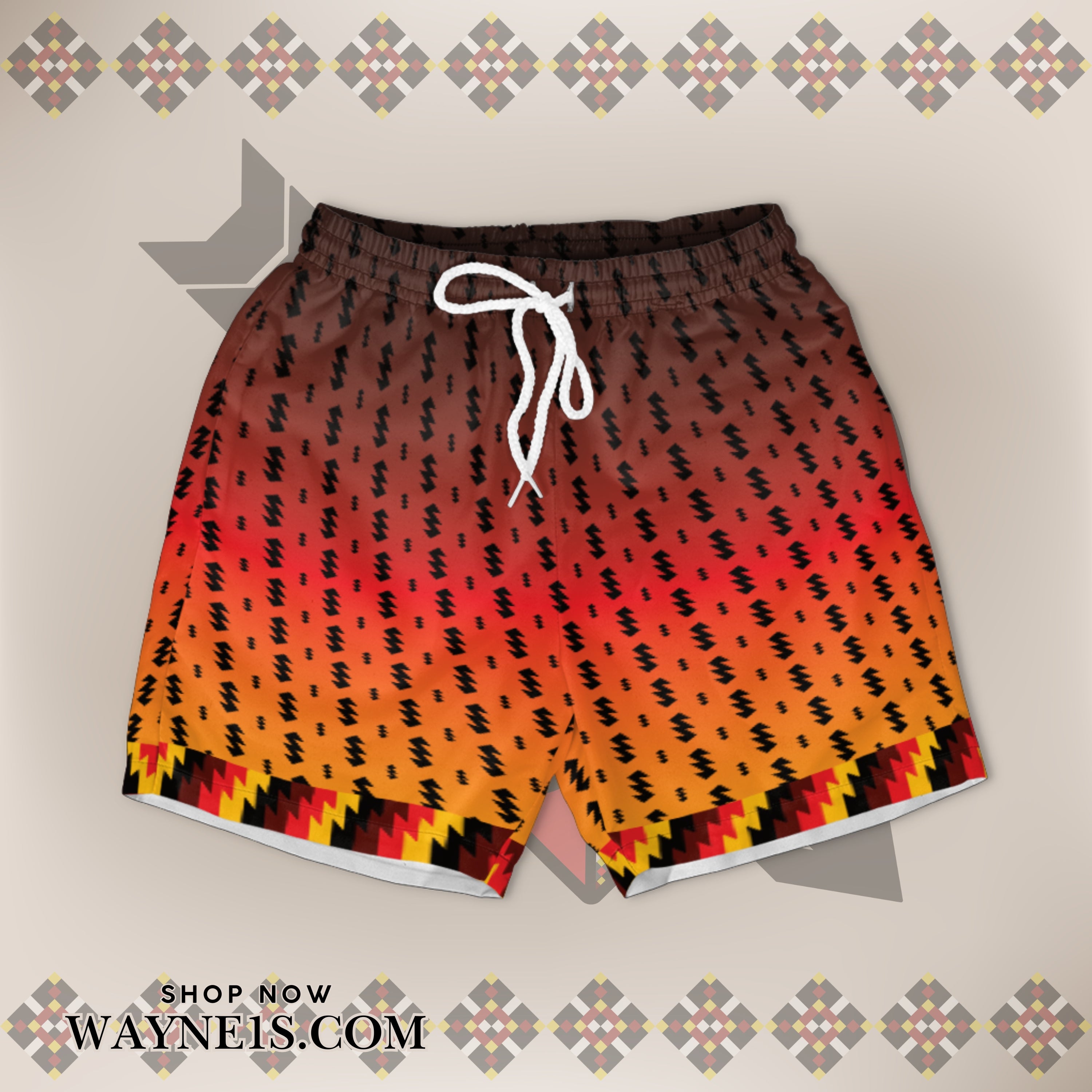 Fire Lightning Youth Hawaiian Shorts